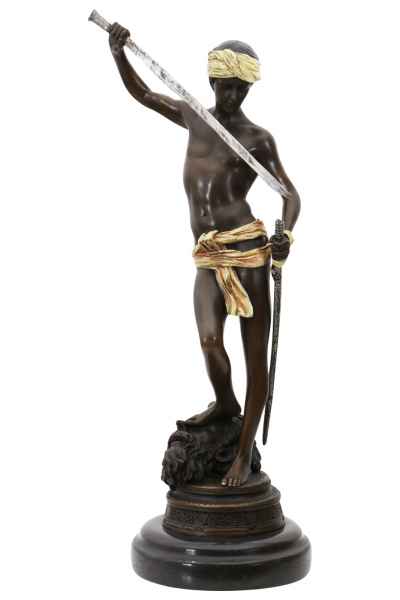 Bronzeskulptur David Goliath im Antik-Stil Bronze Figur Statue 33cm