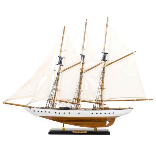 Modellschiff Atlantic Holz Schiffsmodell Schiff Segelschiff 48cm Antik-Stil
