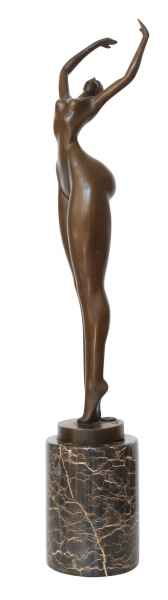Bronzeskulptur Frau Erotik Kunst im Antik-Stil Bronze Figur Statue 48cm