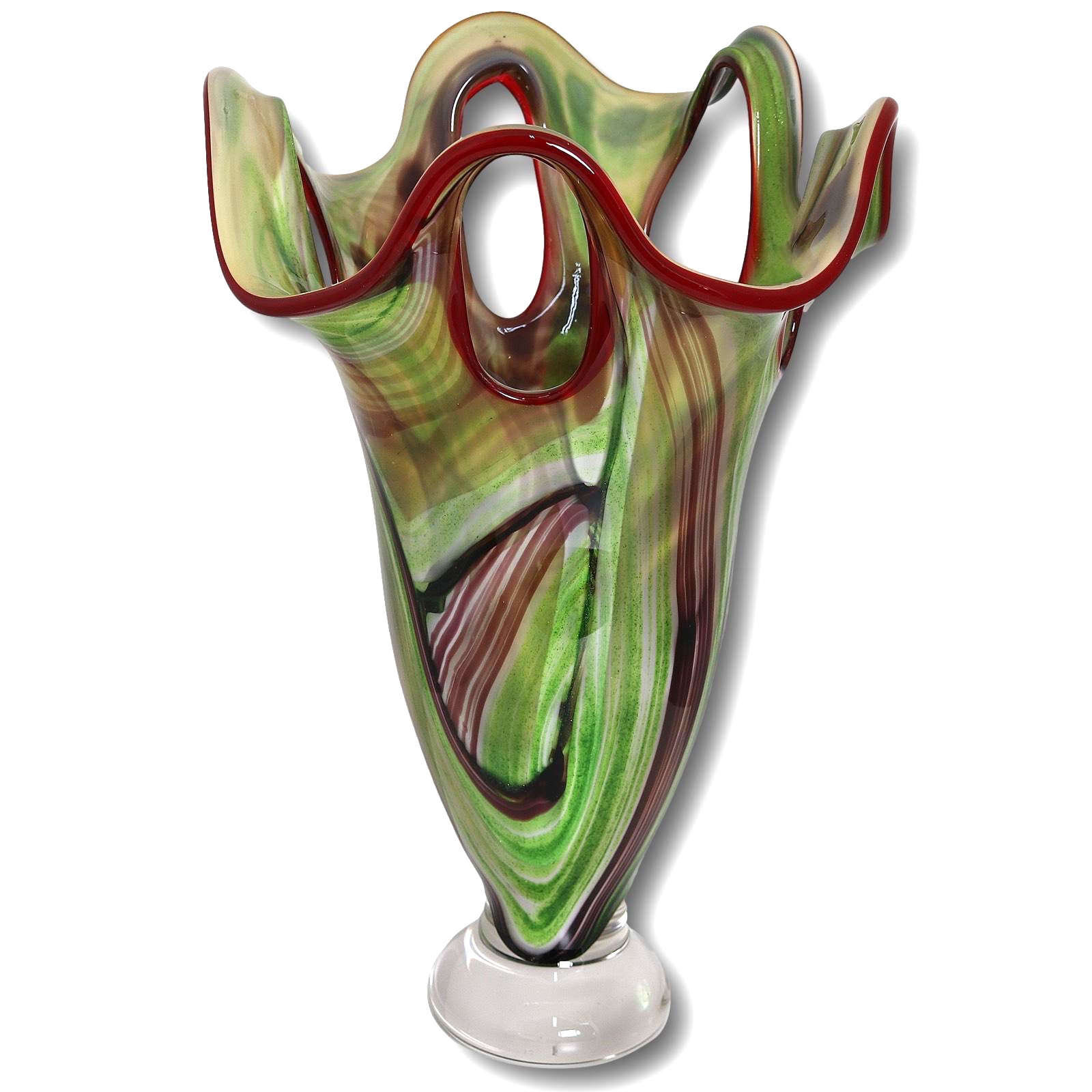 Glasvase Vase im Murano Stil glass vase schwere Tischvase 5,3kg 