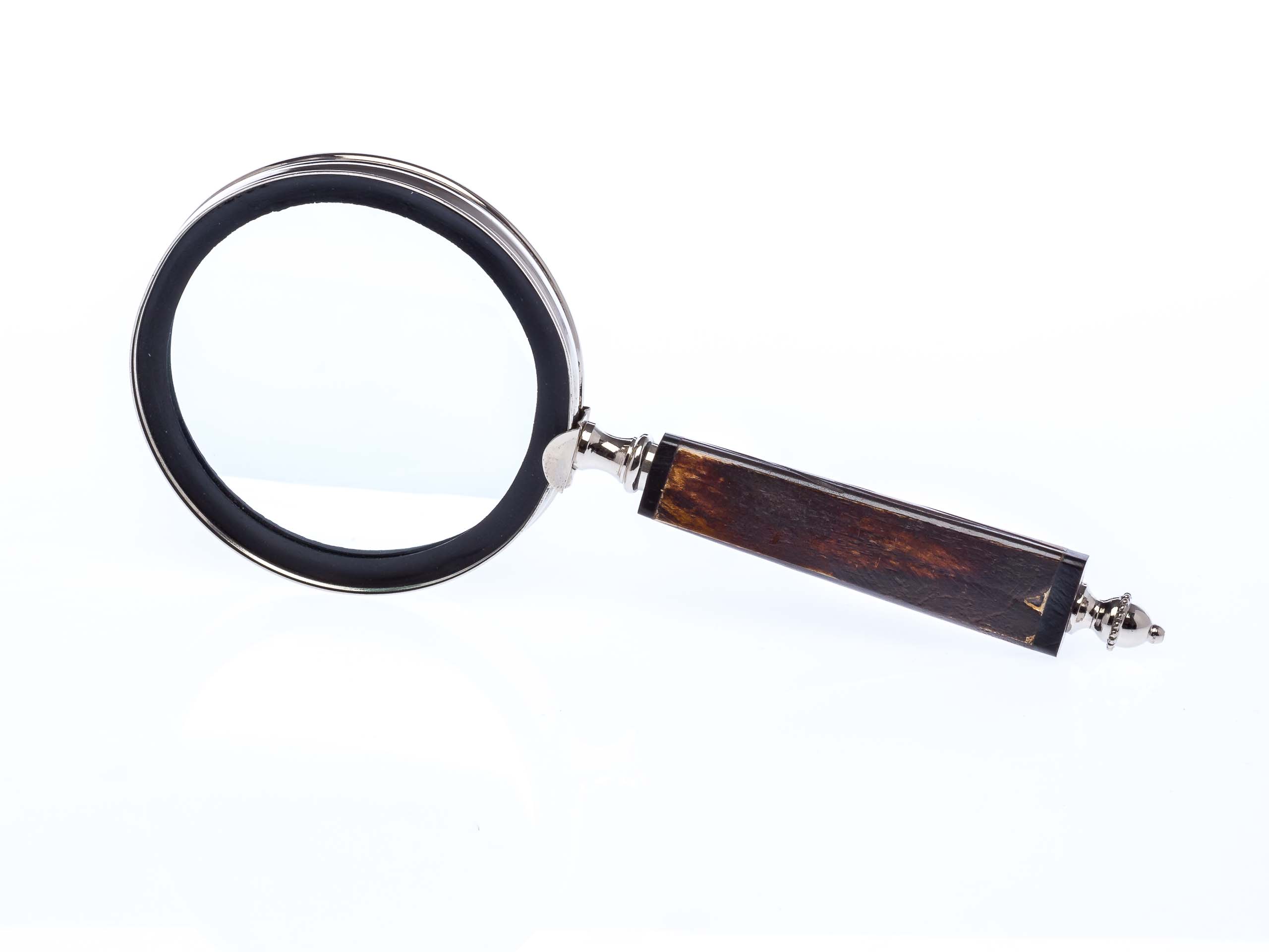 Antik Stil Lupe Vergrößerungsglas Glas Leselupe magnifying glass loupe 10cm 
