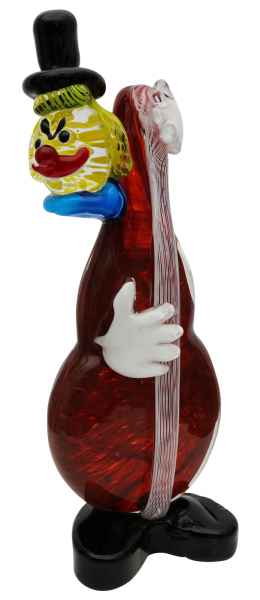 Glasfigur Figur Clown Glas im Murano Antik-Stil 24cm (d)
