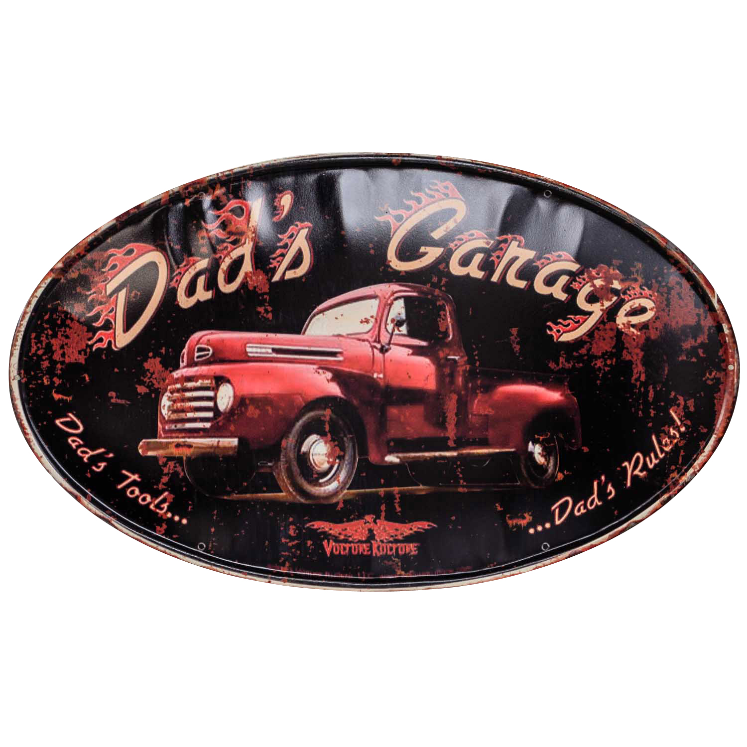 Reklameschild Dad`s Garage Auto Wandschild 17x30 cm Blechschild 