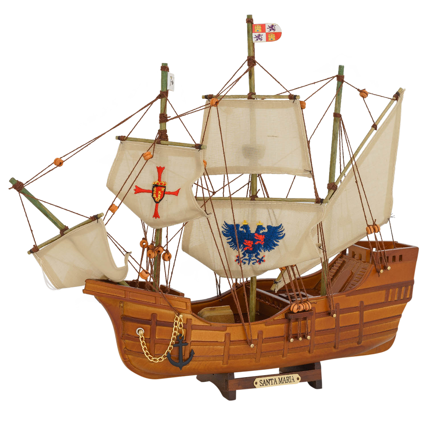 Model sailing ship Santa Maria Columbus boat maritime deco antique style no  kit | aubaho ®