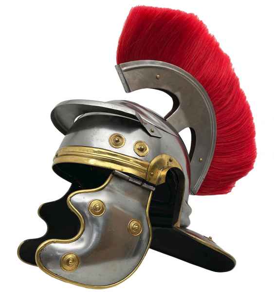 Römischer Helm Krieger Rom Römer Dekoration Metall 45cm Antik-Stil