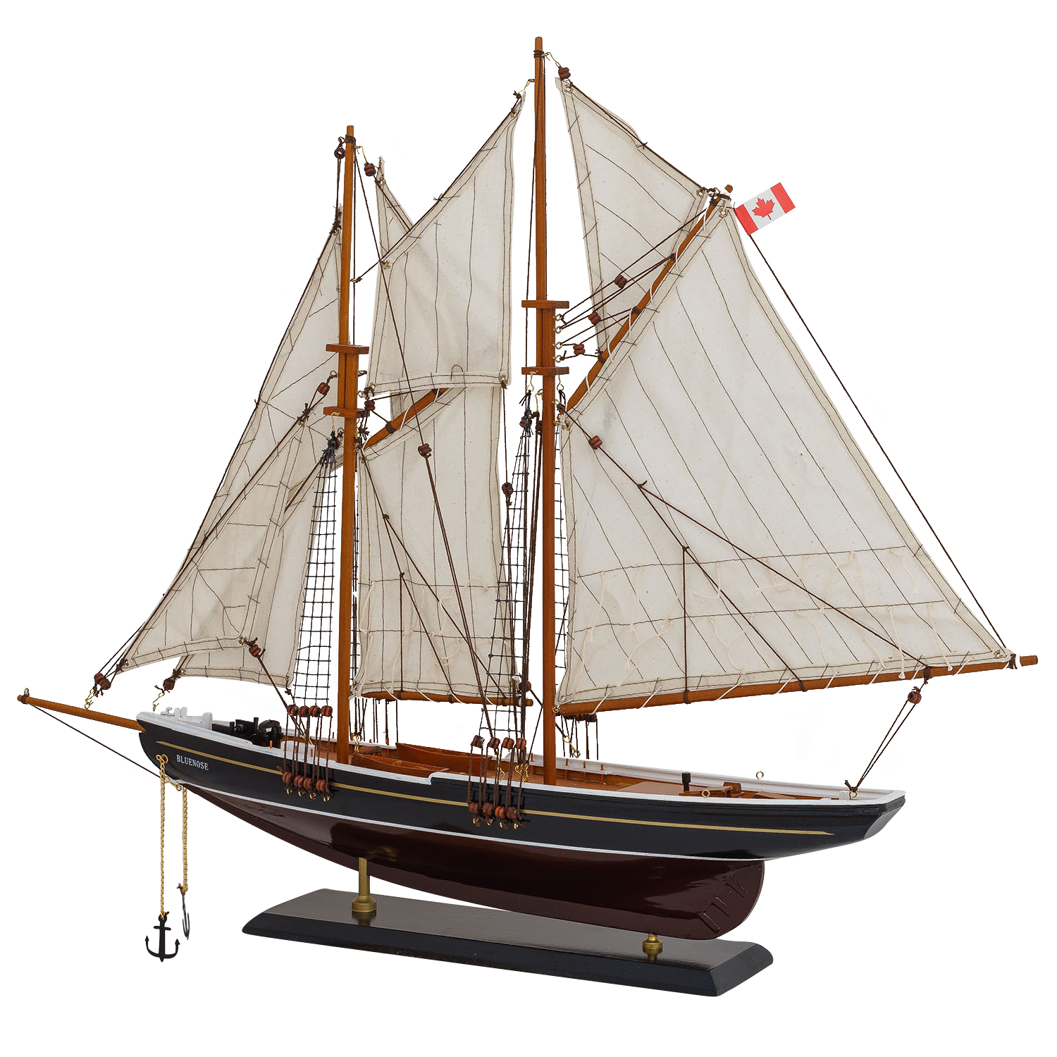 Modellschiff Bluenose Schiff Segelschiff Maritim Deko Antik-Stil kein Bausatz 