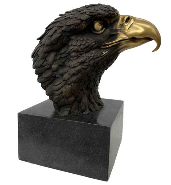 Bronze Adler Büste Figur Skulptur Statue im Antik-Stil 31cm