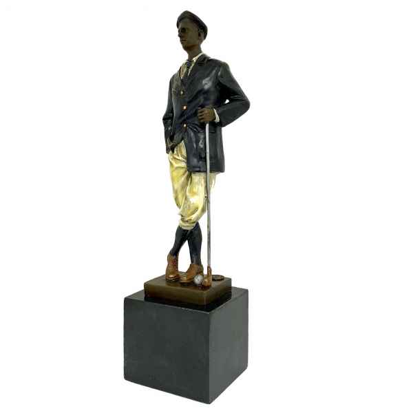 Bronzeskulptur Golf Golfer im Antik-Stil Bronze Figur Statue Pokal 32cm