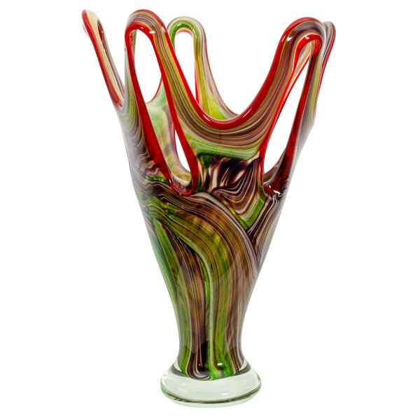 Glasvase 5kg Glas Vase im Murano Stil 40cm schwere Tischvase glass vase