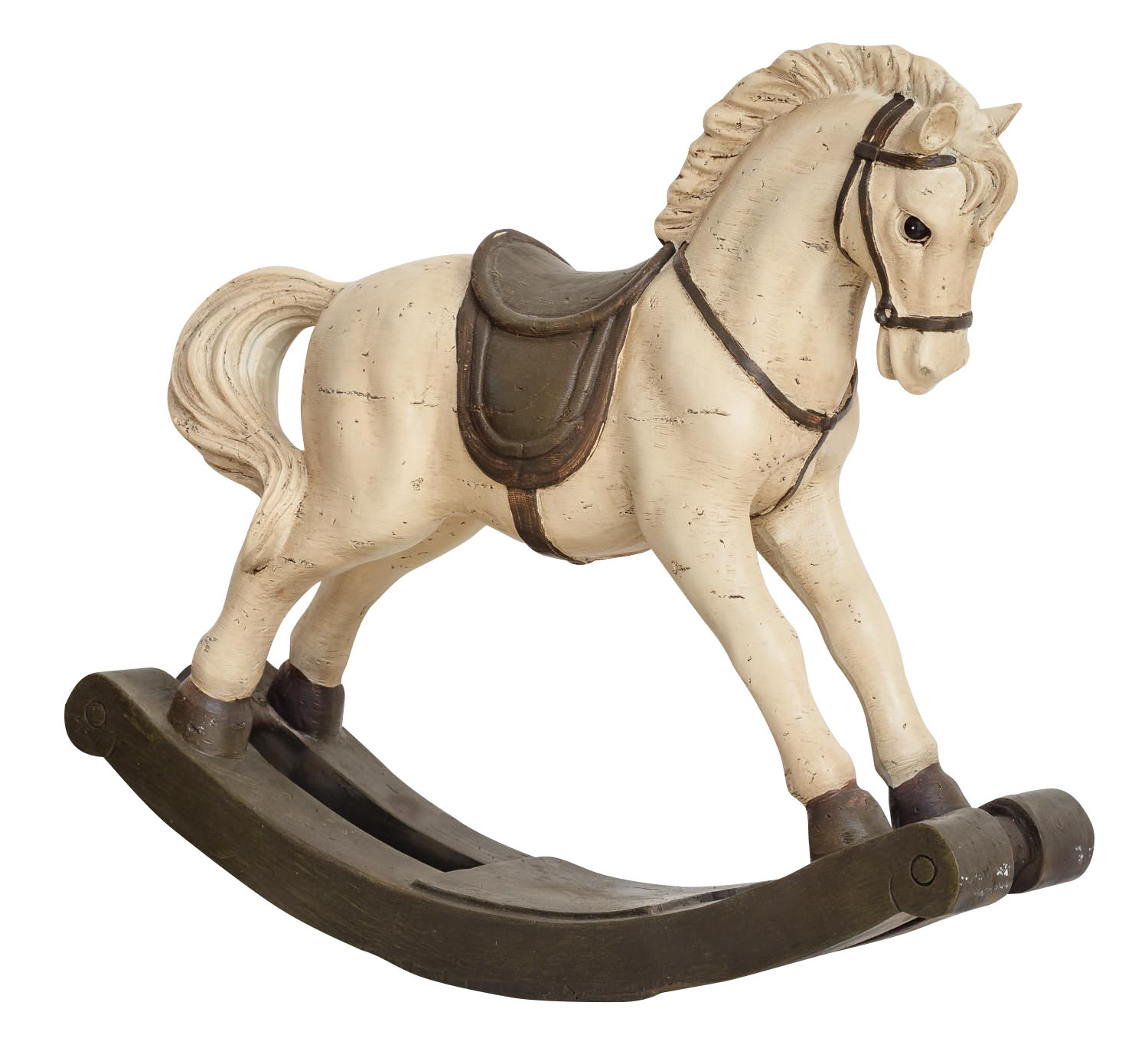 Maak plaats Hoes spion Hobbelpaard 38cm sculptuur paard figuur decoratie antieke stijl | Nederland