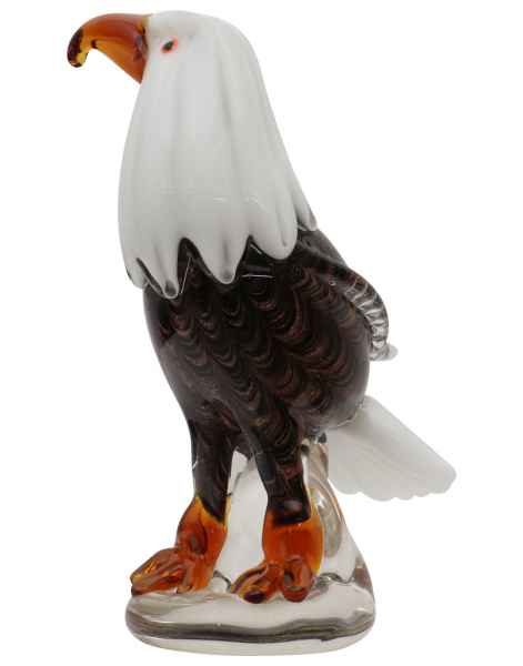 Glasfigur Figur Adler Vogel Glas im Murano Antik Stil 27cm