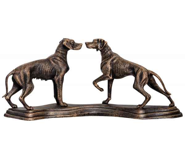 Eisenfigur Hund Jagdhund Figur Skulptur Eisen Antik-Stil - 49cm