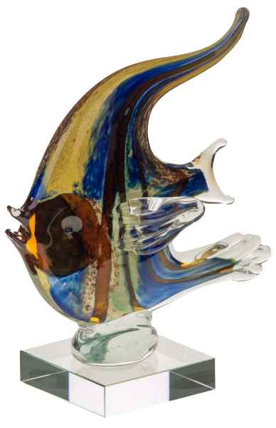 Glasfigur Figur Fisch Tier Glas im Murano Antik-Stil 19cm 
