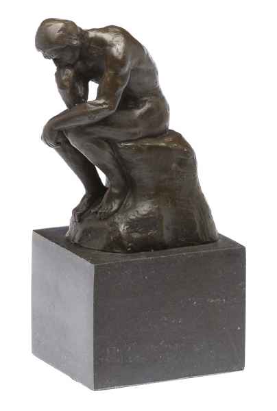 Bronze Denker Bronzeskulptur Bronzefigur nach Rodin Skulptur Kopie Replik