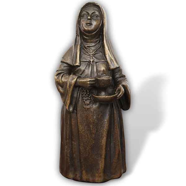 Skulptur Tischglocke Nonne Antik-Stil Bronzeskulptur Glocke Bronze Figur