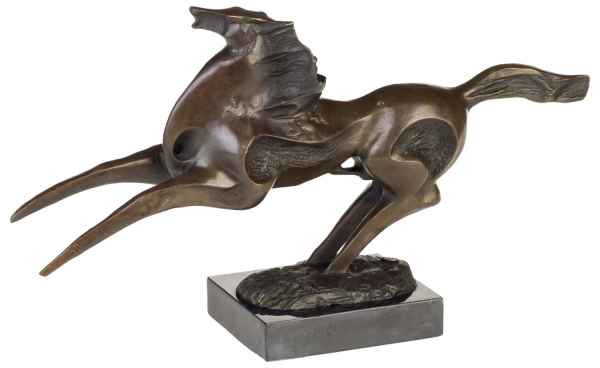 Bronzeskulptur Pferd im Antik-Stil Bronze Figur Statue 49cm