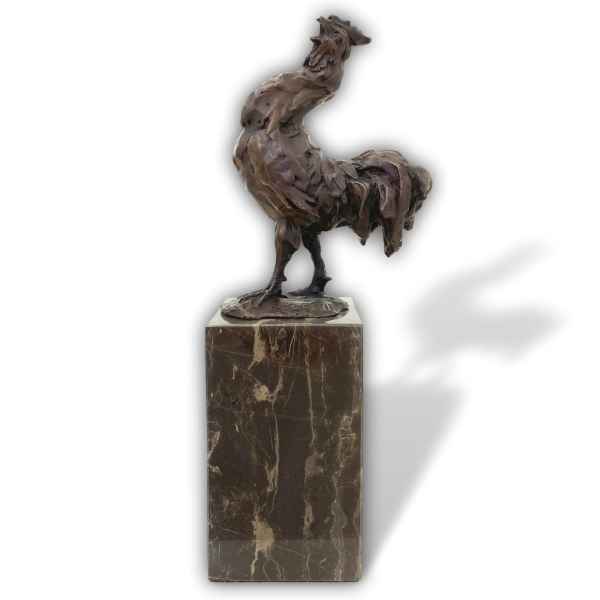 Bronzeskulptur Hahn nach Carvin Antik-Stil Skulptur Bronze Figur Replika Kopie