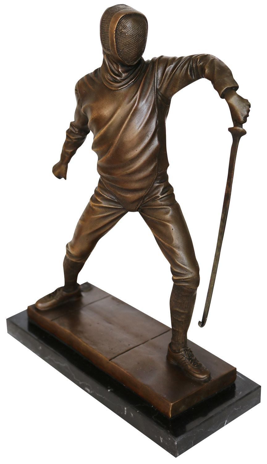 Bronzeskulptur Fechter Fechten Sport im Antik-Stil Bronze Figur Statue 31cm 