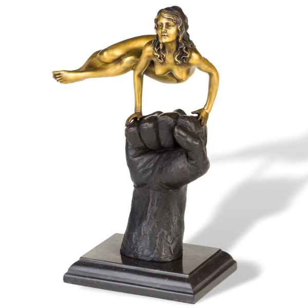 Bronzeskulptur Frau Erotik Kunst im Antik-Stil Bronze Figur 31cm