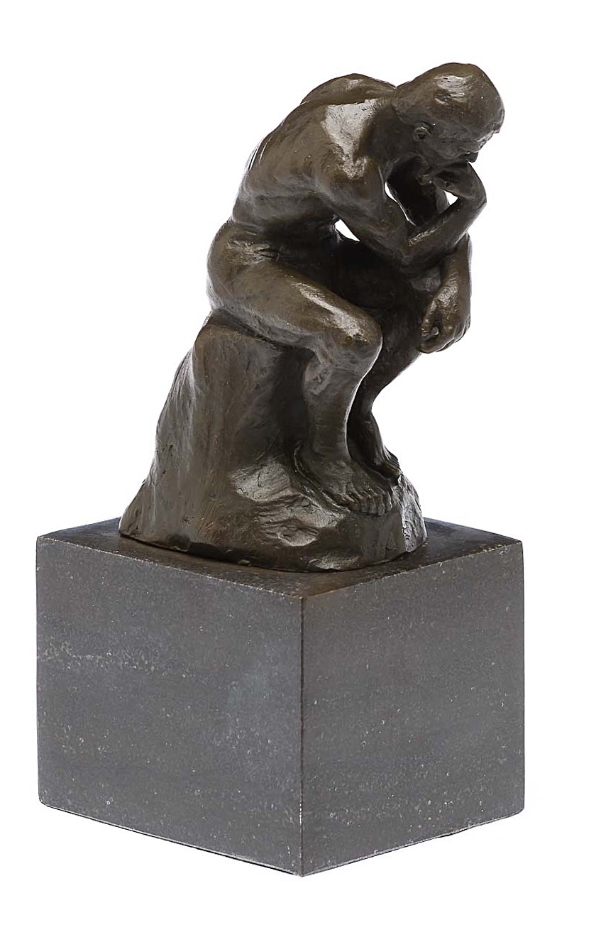 Bronze Denker Bronzeskulptur Bronzefigur nach Rodin Skulptur Kopie Replik 