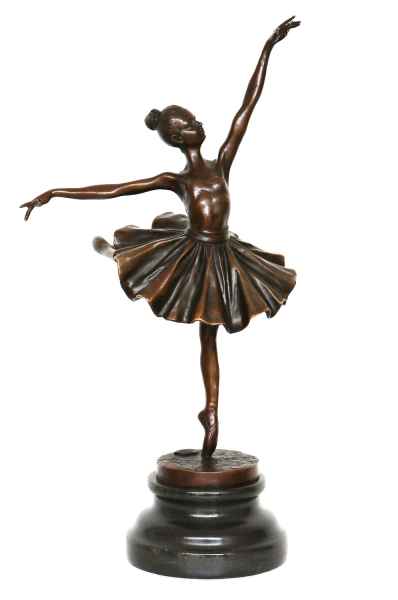 Bronzeskulptur Tänzerin Ballerina nach Degas Ballet Bronze Figur Replika f