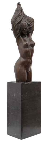 Bronzeskulptur Frau Erotik Kunst im Antik-Stil Bronze Figur Statue 61cm