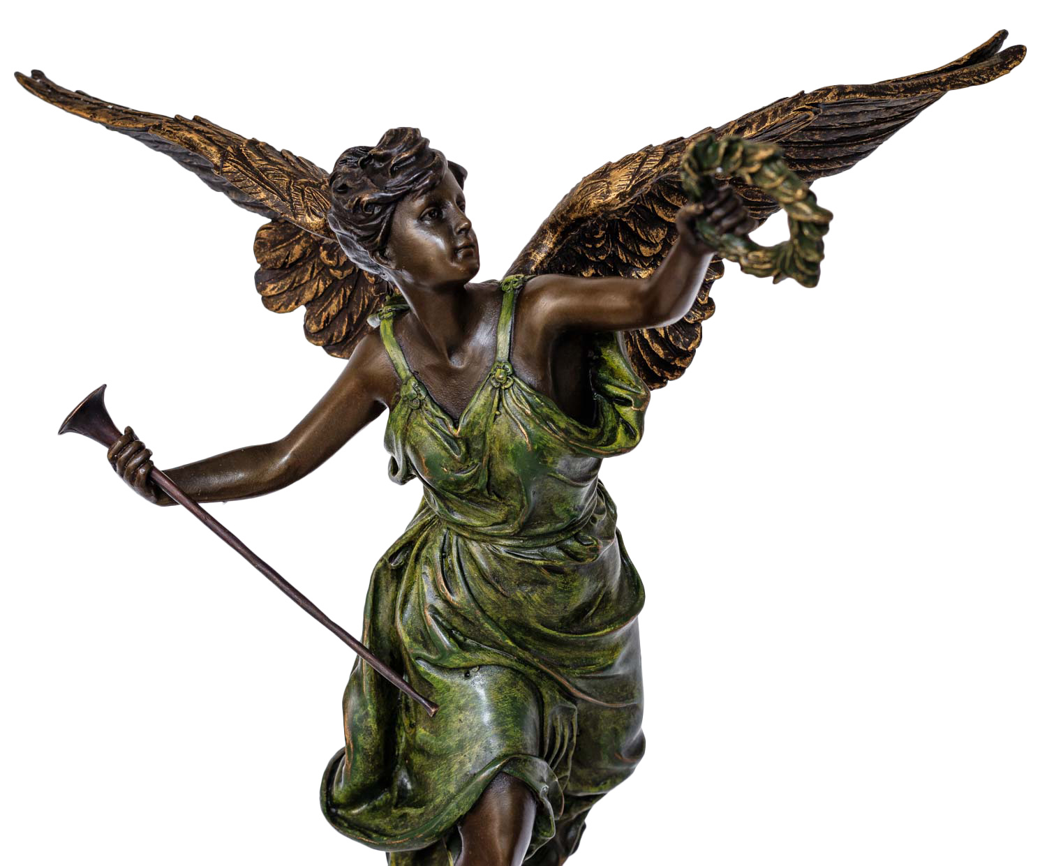 Bronzeskulptur Victory Victoria Antik-Stil Bronze Statue Berlin Siegessäule 37cm 