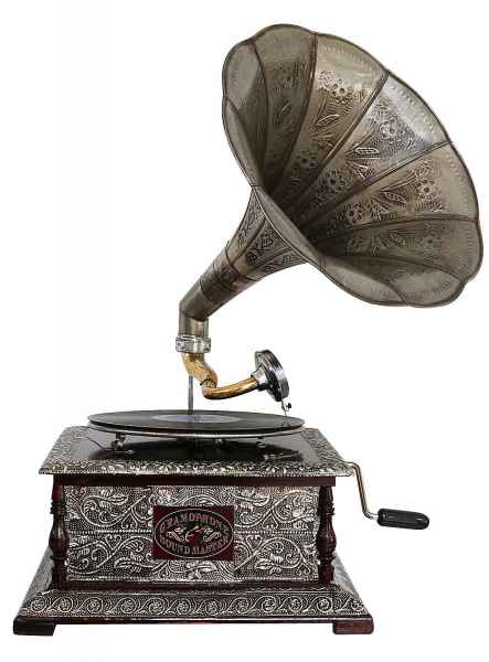Nostalgie Grammophon Gramophone Dekoration Trichter Grammofon Antik-Stil