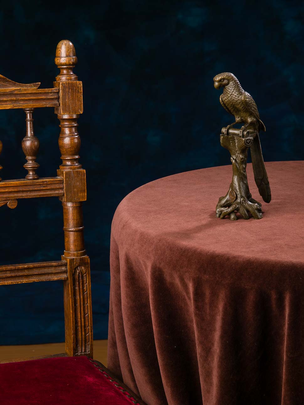 Bronze Papagei Ara Vogel Bronzefigur Bronzeskulptur antik Stil sculpture parrot 