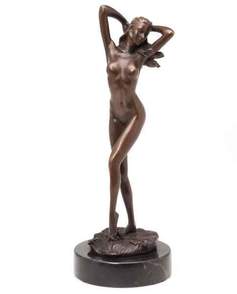 Bronzeskulptur Frau 31cm Erotik Bronze Akt Skulptur Bronzefigur im Antik-Stil