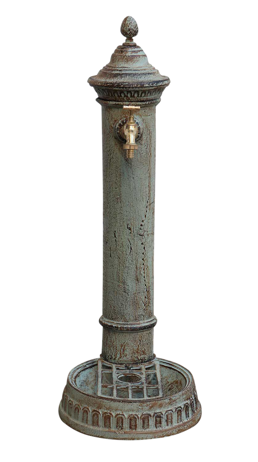 Standbrunnen Wassersäule Gusseisen Gartenbrunnen rustikal Antik Stil H 83cm 