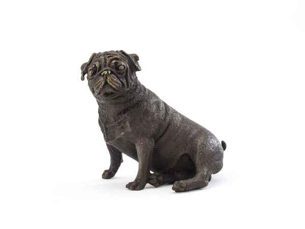 Bronzefigur Bulldogge Hund Dogge Skulptur Bronze Bronzeskulptur antik Stil