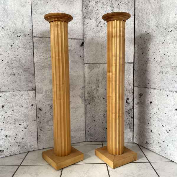 2x Dekosäulen dorischer Stil je 109cm Holz Säule
