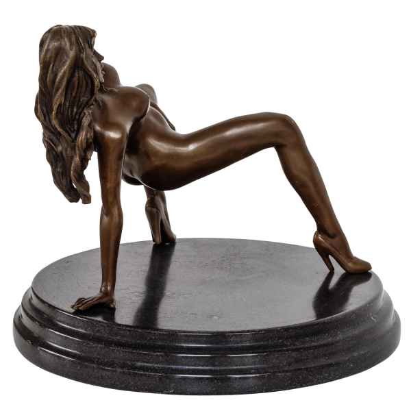 Bronzeskulptur Frau Erotik Kunst im Antik-Stil Bronze Figur Statue 18cm