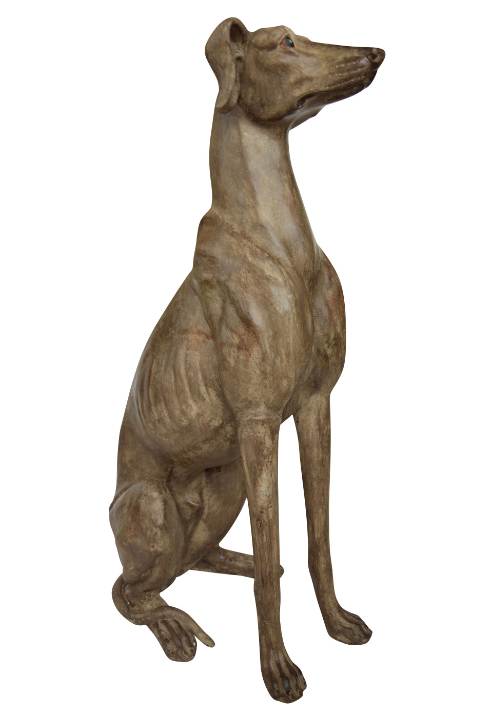Greyhound Windhund Resin Figur Sockel sitzend Retro Geschenkidee Dekoration 