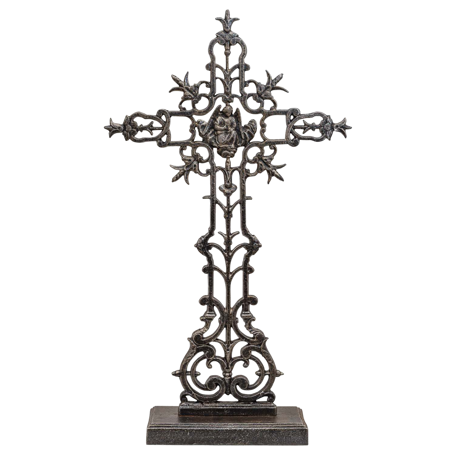 Angel of Peace Iron Cross Statue Design Toscano the Veneration