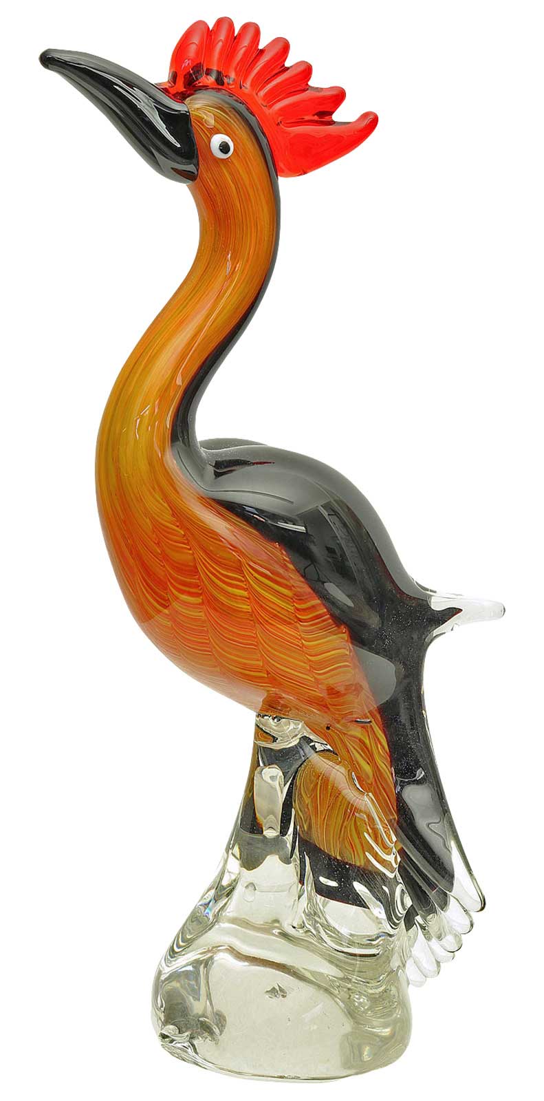 Glasfigur Eule Vogel Glas im Murano Antik Stil 22cm 