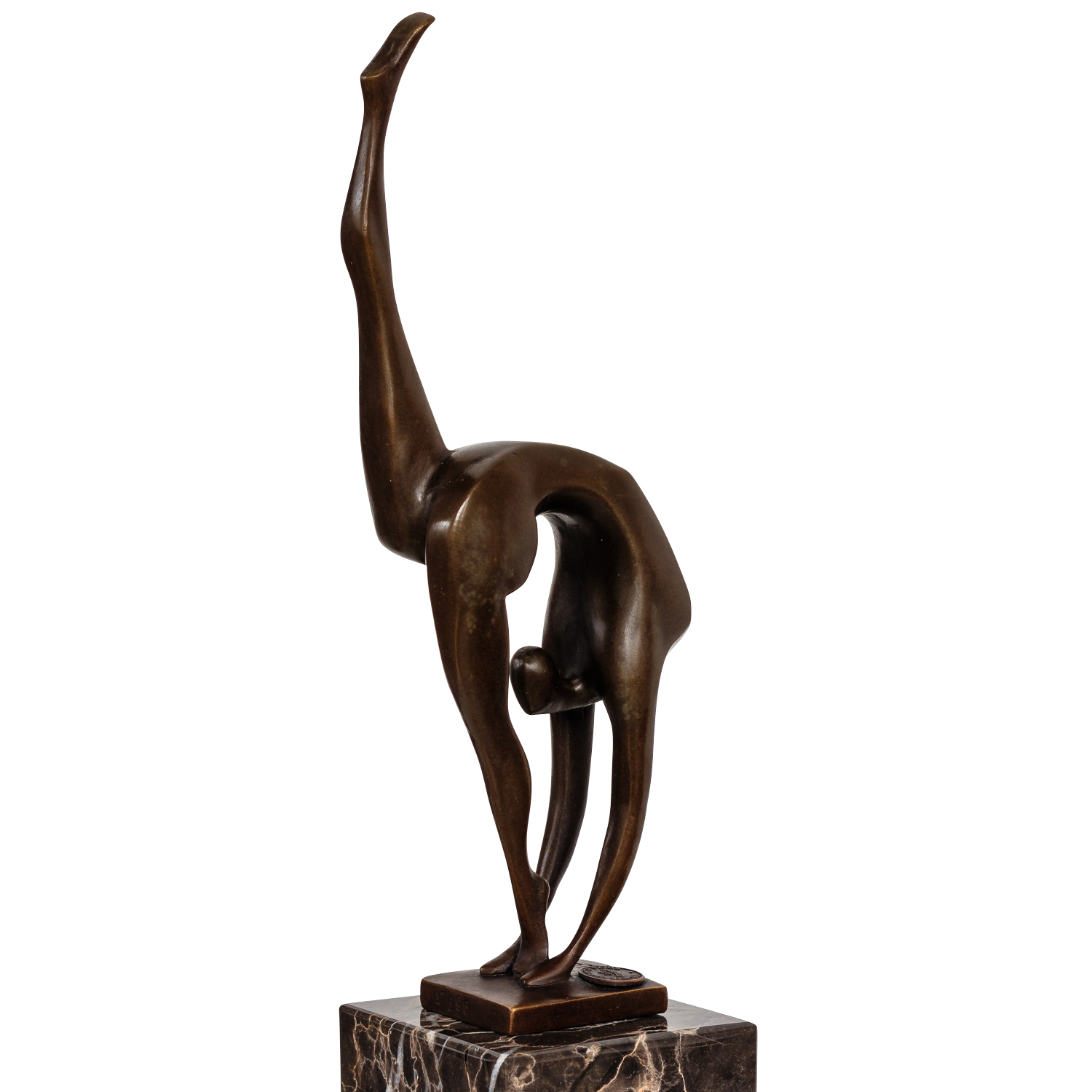 Statue femme contorsionniste de bronze sculpture figurine 36cm 