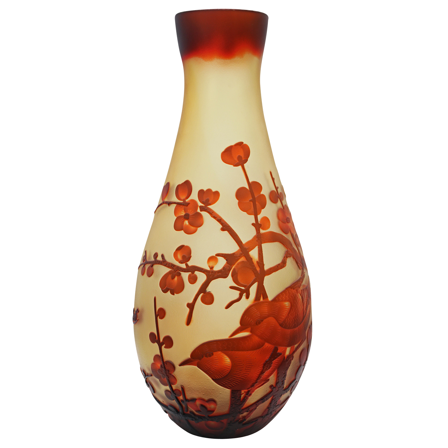 Vase Replika nach Galle Gallé Glasvase Glas Antik-Jugendstil-Stil Kopie c2 