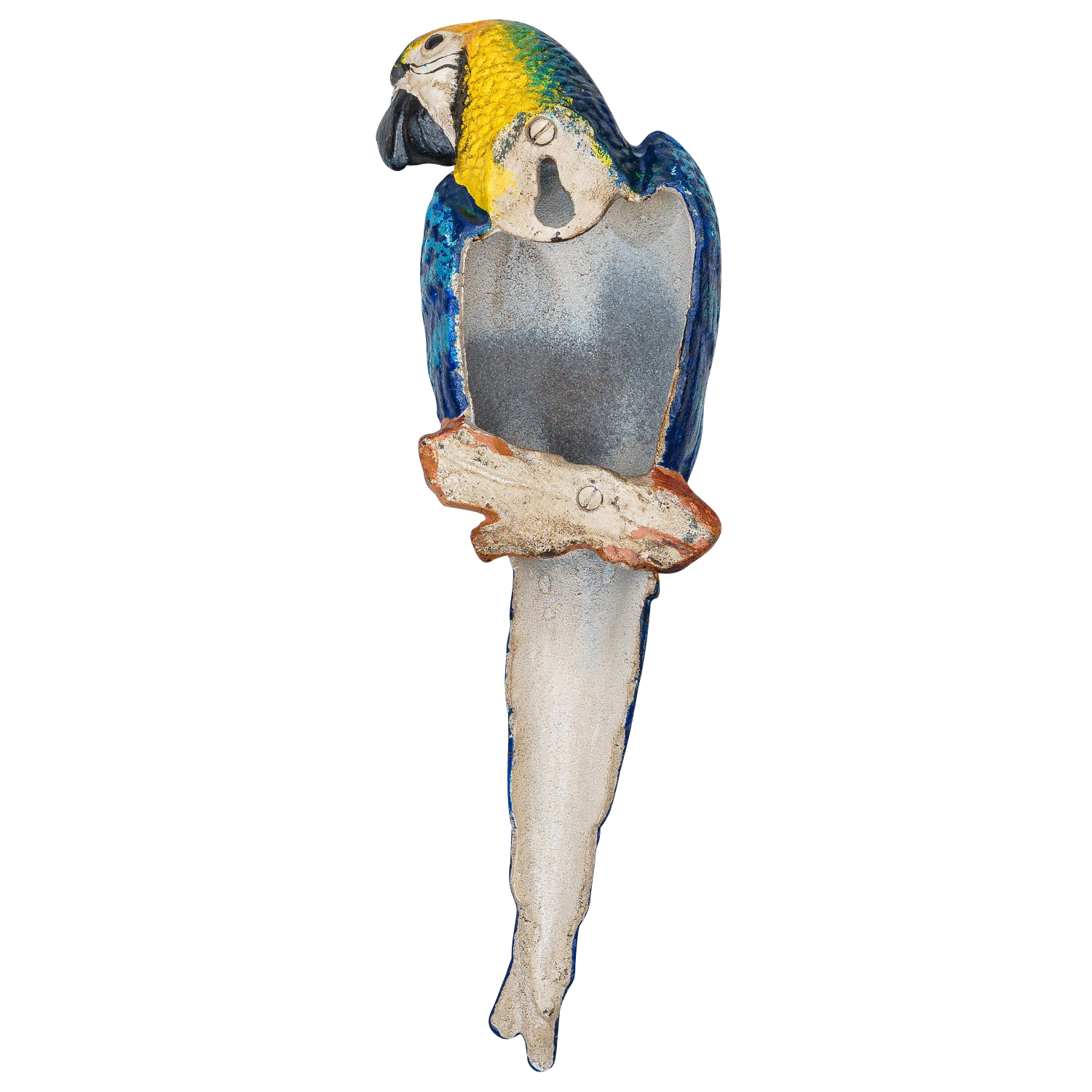 b Eisenfigur Papagei Ara Statue Figur Skulptur Eisen Antik-Stil 35cm 