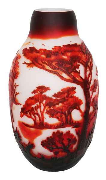 Vase Replika nach Galle Gallé Glasvase Glas Antik-Jugendstil-Stil Kopie m