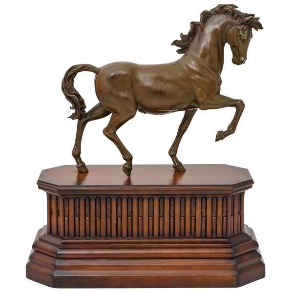Bronzeskulptur nach Barye Pferd Bronze Figur Statue Antik-Stil 47cm Replik Kopie