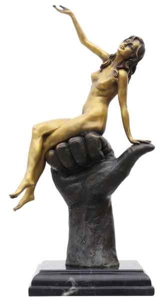 Bronzeskulptur Erotik erotische Kunst Frau Antik-Stil Bronze Figur Statue 37cm