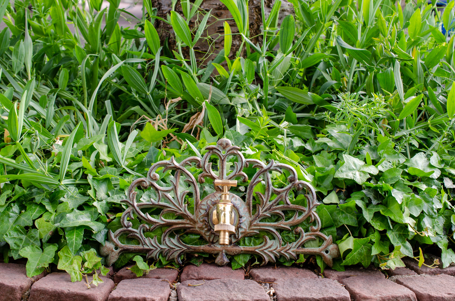La conexión de agua zierrosette hierro grifo de agua jardín Pozo Verde Antik-estilo 