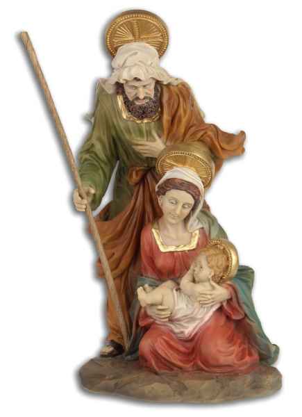 Maria Josef Jesus Heiligenfigur Weihnachten Bethlehem handbemalt Antik-Stil 29cm