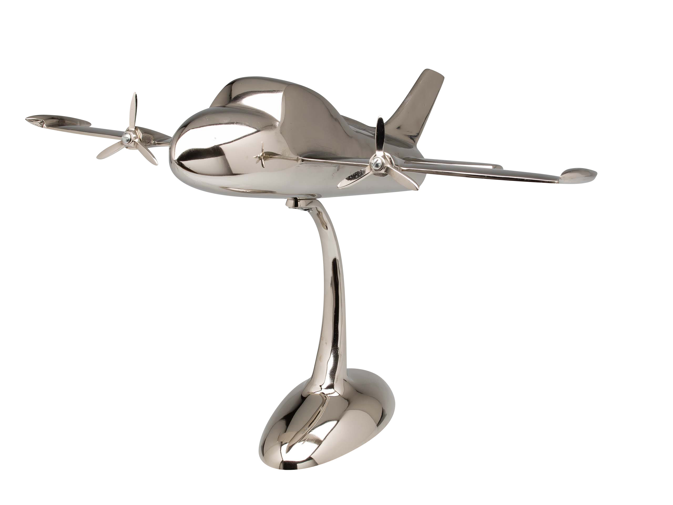 mini aircraft in Art Deco style Model aeroplane nickel-plated aluminium