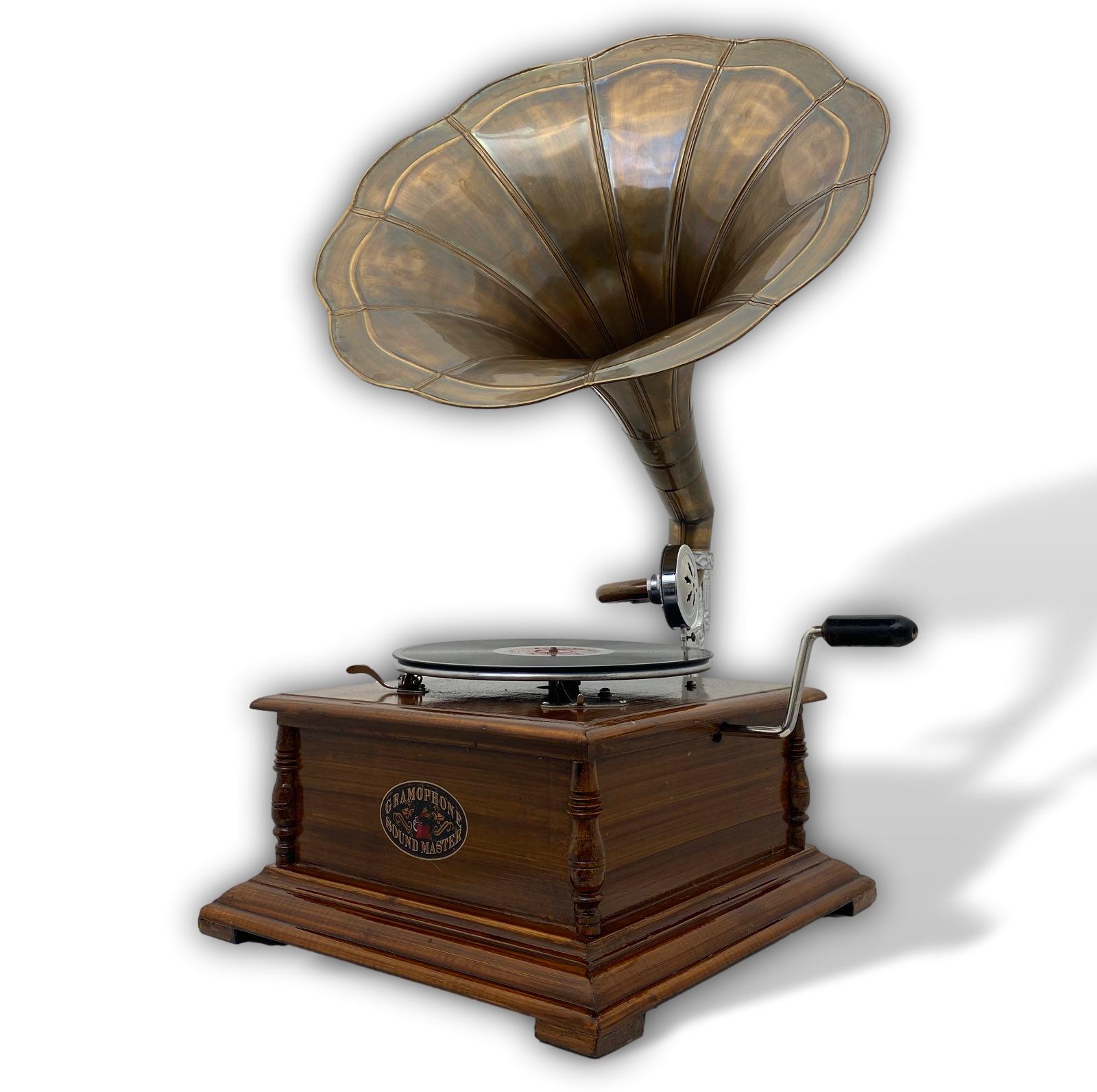 j2 Gramophone avec pavillon pour disque 78 tours style antique 