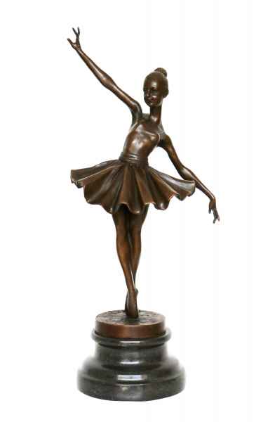 Bronzeskulptur Tänzerin Ballerina nach Degas Ballet Bronze Figur Replika b