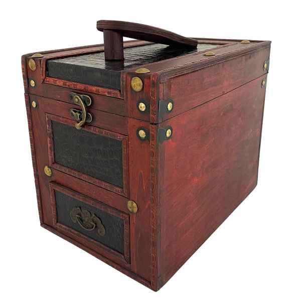 Schuhputzkasten Schuhputzkiste Holz Schuhputzbox im Antik-Stil Schuh Box