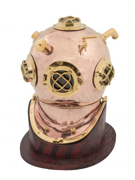 Taucherhelm Kupfer 53cm Maritim Taucherglocke diving helmet Helm antik Stil